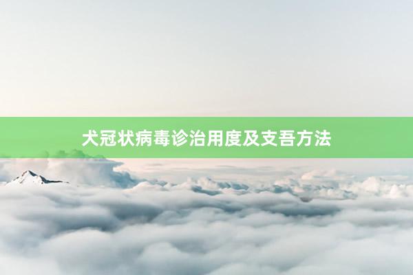 犬冠状病毒诊治用度及支吾方法